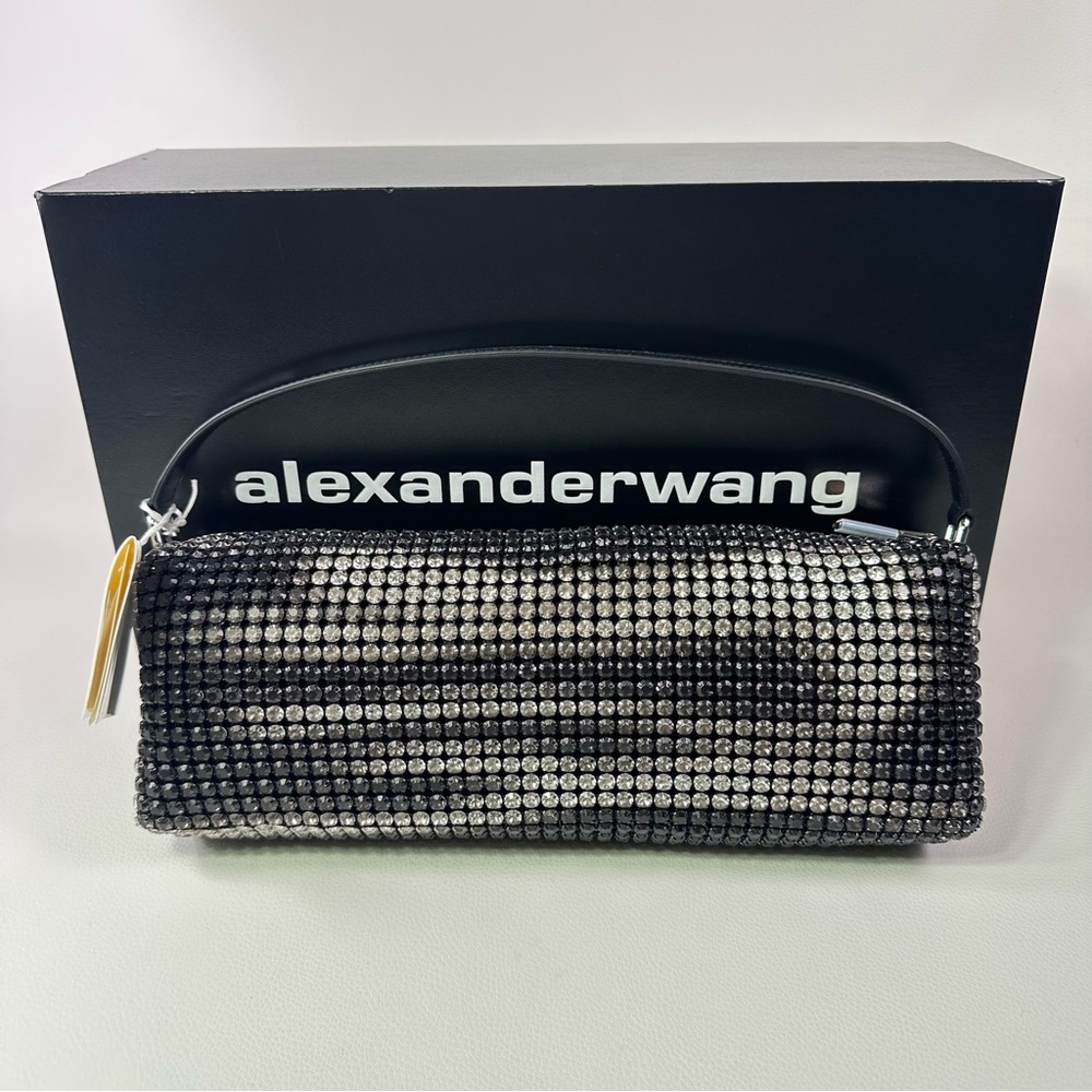 NEW Alexander Wang Heiress Flex Bag in Black Aged Crystal - Picture 2 of 12